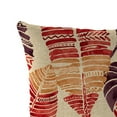 thumbnail image 4 of Jordan Manufacturing 18" x 18" Hixon Sunset Beige Leaves Square Outdoor Throw Pillow (2 Pack), 4 of 12
