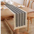 thumbnail image 1 of Jinsinto 30 x 200cm Beige Burlap with Black Tassel Modern Rectangular Table Decoration for Garden Table Birthday Club Party Kitchen, 1 of 4
