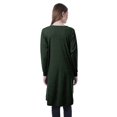 thumbnail image 4 of Moomaya Womens Full Sleeve Hi-Lo Shrug Rounded Hem Long Cotton Summer Cardigan, 4 of 7