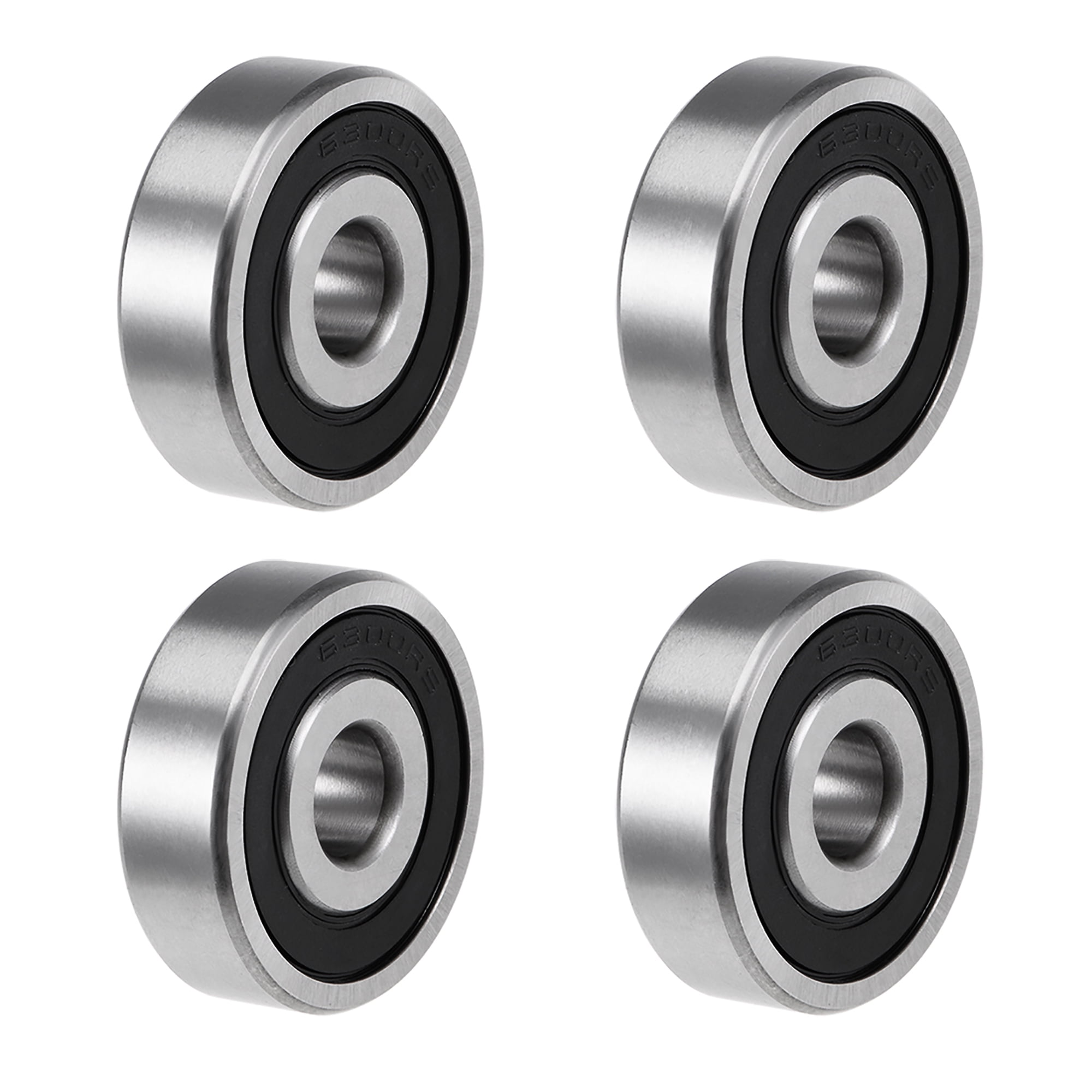 4pcs 6300-2RS 10mm x 35mm x 11mm Double Shielded Carbon Steel Deep Groove Ball Bearings Z2
