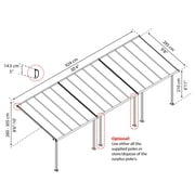 Palram - Canopia Olympia 10 x 30 Patio Cover - Gray/Bronze