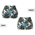 thumbnail image 5 of Kdxio Lilies Flowers Print Workout Shorts for Women Seamless Soft Smooth Gym Yoga Scrunch Active Shorts, 5 of 9