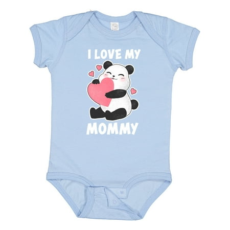 

Inktastic I Love My Mommy with Panda Illustration Boys or Girls Baby Bodysuit