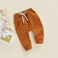 thumbnail image 4 of Douhoow 0-3Y Baby Boys Causal Trousers Elastic Waist Drawstring Pants Loose Fit Long Pants, 4 of 8