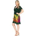 thumbnail image 2 of HAPPY BAY Women's Swimsuit Swimwear Cover Ups Short Kimono Dress M Emerald, Tie Dye, 2 of 5