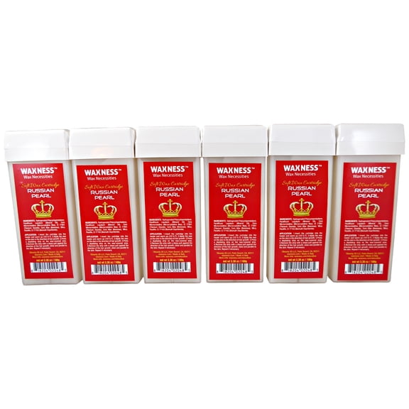 Waxness Wax Necessities Russian Pearl Soft Wax Cartridge 3.38 oz 100g Pack of 6