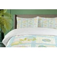 thumbnail image 4 of Ambesonne Cartoon Duvet Cover Set, Funny Elephants Drawing, 2-Calking, Aqua Multicolor, 4 of 7
