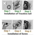 thumbnail image 5 of 3 Pack Rhinoceros Giraffe Elephant Head Wall Hooks Animal Shaped Coat Rack Bathroom Hooks Wall Hanging (Golden), 5 of 5