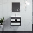 thumbnail image 7 of Eviva Galsaky 24" Grey Modern Bathroom Vanity Wall Mount with White Integrated Porcelain Sink, 7 of 7