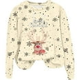 thumbnail image 5 of Chandail Sans Capuche Décontracté à Manches Longues et Col Rond pour Femmes, Imprimé de Noël Automne Hiver, 5 of 5