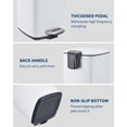 thumbnail image 6 of 8 Gallon Kitchen Trash Can, Stainless Steel Garbage Can with Lid and Inner Bucket, Step-On Square Trash Bin for Home Office Bedroom Bathroom Laundry Room - White, 6 of 8