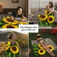 thumbnail image 6 of Farmhouse Sunflower Throw Blankets, Positive Quotes Thankful Grateful Soft Fleece Blanket Decorative for Home Sofa Couch Chair Living Bedroom, 30x40 Inches,, 6 of 9