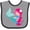 Heather and Black, variant on Inktastic Cute Mermaid, Little Mermaid, Pink Hair, Dolphin Girls Baby Bib