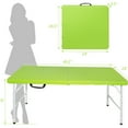 thumbnail image 2 of JERFIT 4ft Portable Folding Table, Heavy Duty 297 Lbs Capacity Indoor Outdoor Plastic Camping Picnic Table with Foldable Legs, Green, 2 of 6