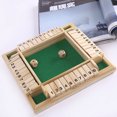 thumbnail image 1 of Traditional Four Sided Wooden 10 Number Pub Bar Board Dice Game For Shut the Box SHIP Deluxe Four Sided 10 Number Shut the Box Board Game Wooden Dice Toy Family Game, 1 of 6