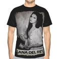 thumbnail image 1 of Stackcart Lana Music Del Rey Shirt Men Custom Graphic Short Sleeve T Shirt Fashion Breathable Round Neck Tees Black-1705, 1 of 1