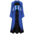 thumbnail image 3 of iiniim Big Girls Medieval Princess Dress Renaissance Gothic Vampire Queen Bell Long Sleeve Party Gown Royal Blue 8, 3 of 7