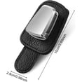 thumbnail image 2 of 2 paquetes de soporte universal para gafas de sol para visera de coche, soporte para gafas de sol, clip de cuero, colgador de gafas y clip para tarjeta de billete, soporte para gafas para coche (negr, 2 of 5