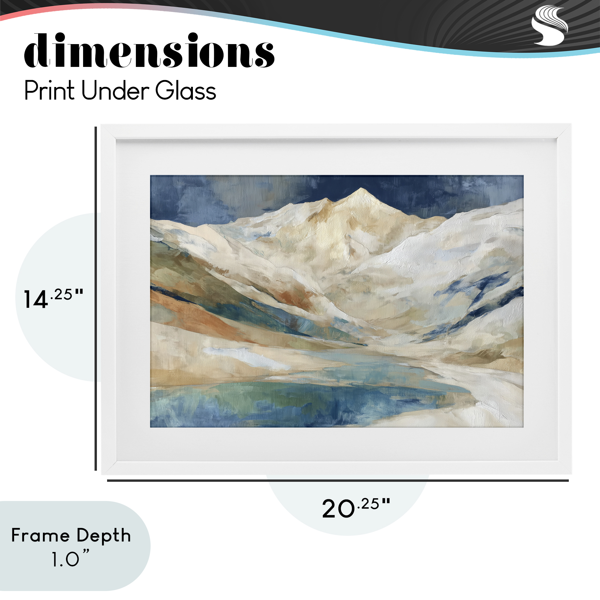 Stupell Industries Glacial Valley in Alaska Range White Framed Print Under Glass, design by Chromatic Storm Studio