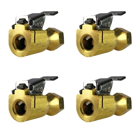 (4) HALTEC CH-360OP Brass Lock On Open Air Chuck Clip On European Style 1/4 inch