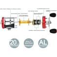 thumbnail image 4 of KastKing Round Baitcasting Fishing Reel, Perfect Conventional Reel for Catfish, Salmon/Steelhead,Reinforced Metal Body- Rover-5000, 4 of 9