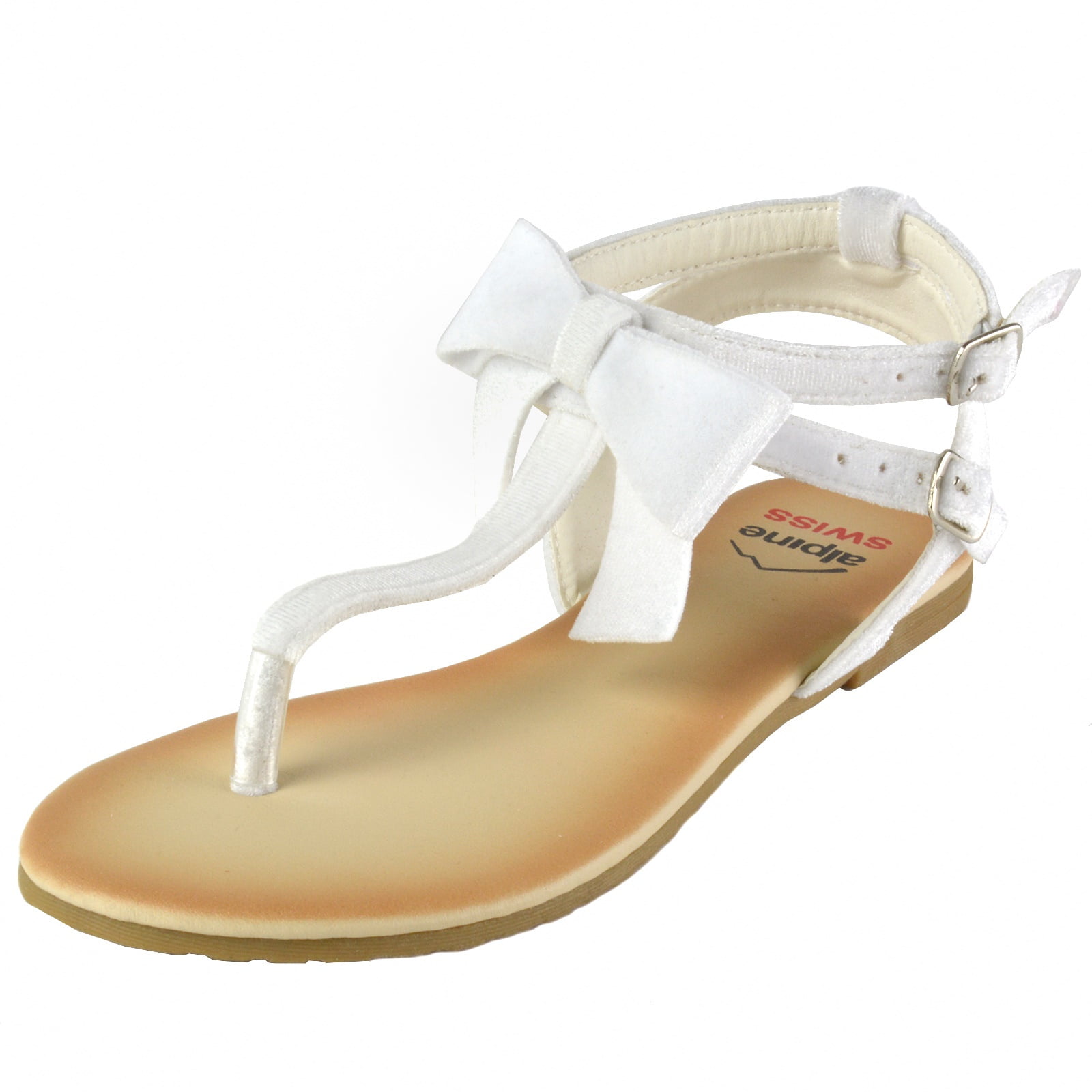 white bow sandals for womens
