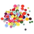 thumbnail image 1 of 100 ASSORTED Colored ROUND RESIN BUTTONS 9-15mm DIY SEWING CRAFTS, 1 of 8