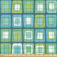 thumbnail image 2 of Abstract Fabric by the Yard, Modern Geometric Pattern with Nested Quirky Rectangles in Aqua Color Palette, Decorative Upholstery Fabric for Chairs & Home Accents, Multicolor by Ambesonne, 2 of 5