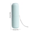 thumbnail image 3 of Virelaxpo Portable Travel Toothbrush Case with Integrated Toothpaste Holder - Compact Lightweight Toothbrush Organizer Set for Travel, Camping, Business Trips, and Daily Hygiene Routines, 3 of 6