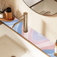 thumbnail image 2 of Yayeee Faucet Mat for Kitchen Sink 14.7" Diatomite Long Splash Guard Pad, Abstract Blue, 2 of 7