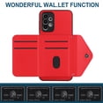thumbnail image 5 of Allytech Galaxy A23 4G Wallet Case with Shoulder Strap, Luxury PU Leather RFID Blocking Protectve Anti-Scratch Bumper Cards Slots Magnetic Closure Phone Case Cover for Samsung Galaxy A23 4G, Red, 5 of 9