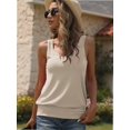 thumbnail image 3 of Women Summer Deep V Neck Tank Top Loose Fit Flowy Sleeveless Shirt, 3 of 7