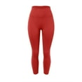 thumbnail image 4 of Pantalones de yoga sin costuras para mujer, color melocotón, de nylon y spandex, de cintura alta, para fitness, running, yoga y uso diario, 4 of 5