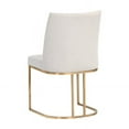 thumbnail image 4 of Sunpan Rayla 18.5" Fabric and Stainless Steel Dining Chair in Cream (Set of 2), 4 of 7