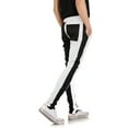 thumbnail image 2 of Ma Croix Men's Three-Tone Stripe Stretch Skinny Track Pants, 2 of 7