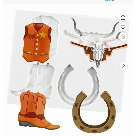 Cowboy Themed Silicone Mold