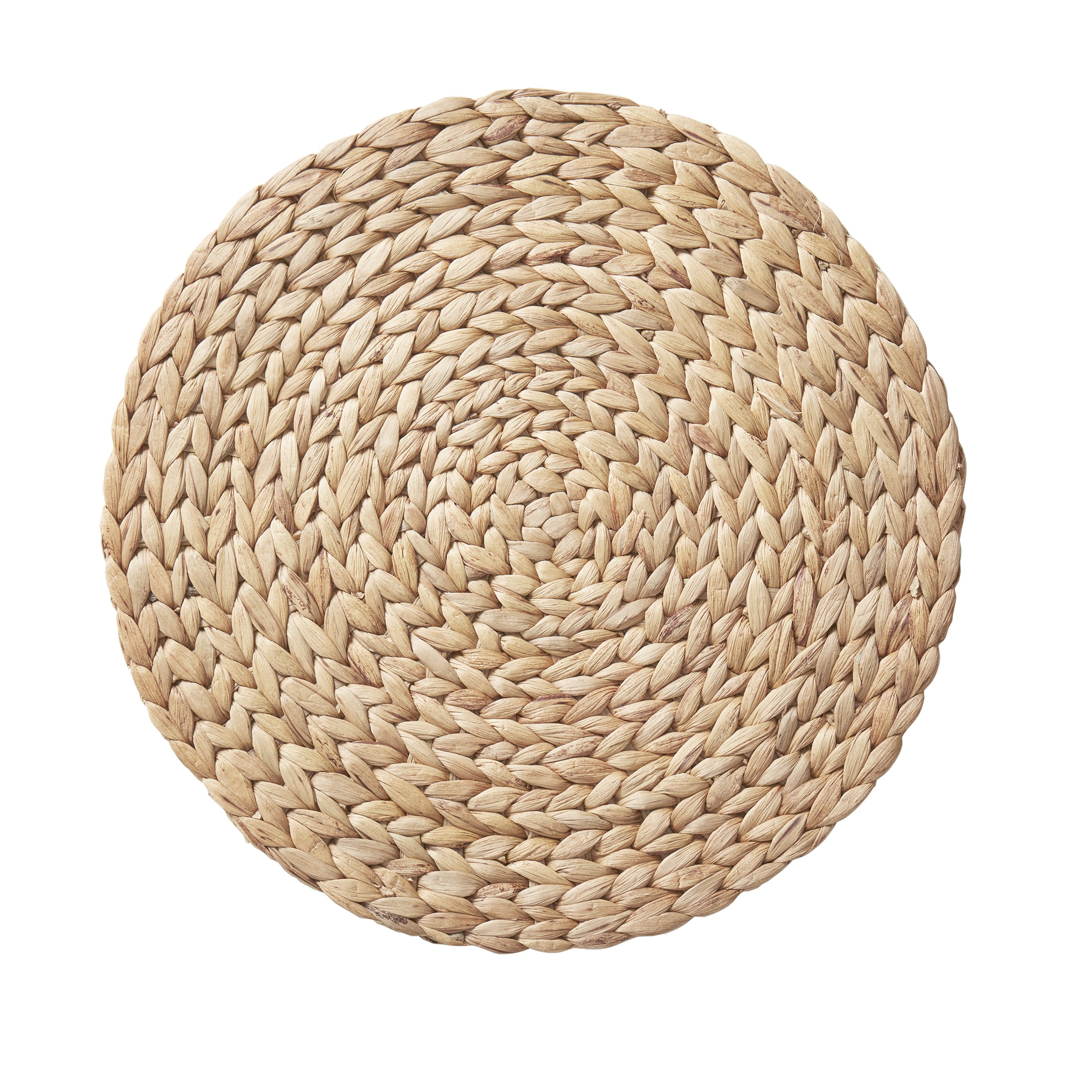 Better Homes & Gardens Natural Beige Water Hyacinth 15" Round Table Placemat, 1 Piece