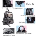 thumbnail image 3 of Mochila transparente impermeable Mochila escolar transparente Bolsas de viaje Mochila de plástico Mochila para niños-negro, 3 of 5