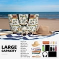 thumbnail image 6 of KLL Hawaiian Style Print Large Beach Tote Bag Women Waterproof Sandproof Zipper Beach Tote Bag for Pool Gym Grocery Travel with Wet Pocket, 6 of 7