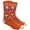Sports / Route 66 Longhorn Orange, variant on Mens Cotton Novelty Crew Dress Socks with Sports Exercise Workout Design- Sports / Route 66 Longhorn Orange, 10-13, 1 Pair