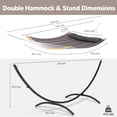 thumbnail image 3 of SUNCREAT Hammocks for Outside with Stand, Porch Hammock and Stand, 475 lbs Capacity, Patent Pending, Gray Stripes, 3 of 8