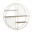 thumbnail image 2 of Deco 79 Étagère Murale en Métal Moderne, Grande Taille, Or, 2 of 4