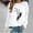 White, variant on Jsaierl Lightning Deals of Today Womens Crewneck Sweatshirts Plus Size Casual Feather Print Sweatshirt Top Long Sleeve Fashion Fall Pullover Sweatshirts