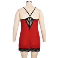 thumbnail image 7 of JustVH Plus Size Women Strappy Lace Lingerie Patchwork Babydoll Nightdress Nightwear, 7 of 7