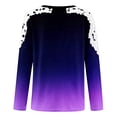 thumbnail image 5 of CEHVOM Blouse d'Été Décontractée à Manches Longues pour Femmes Col Rond Imprimé Dentelle T-Shirt Liquidation, 5 of 5