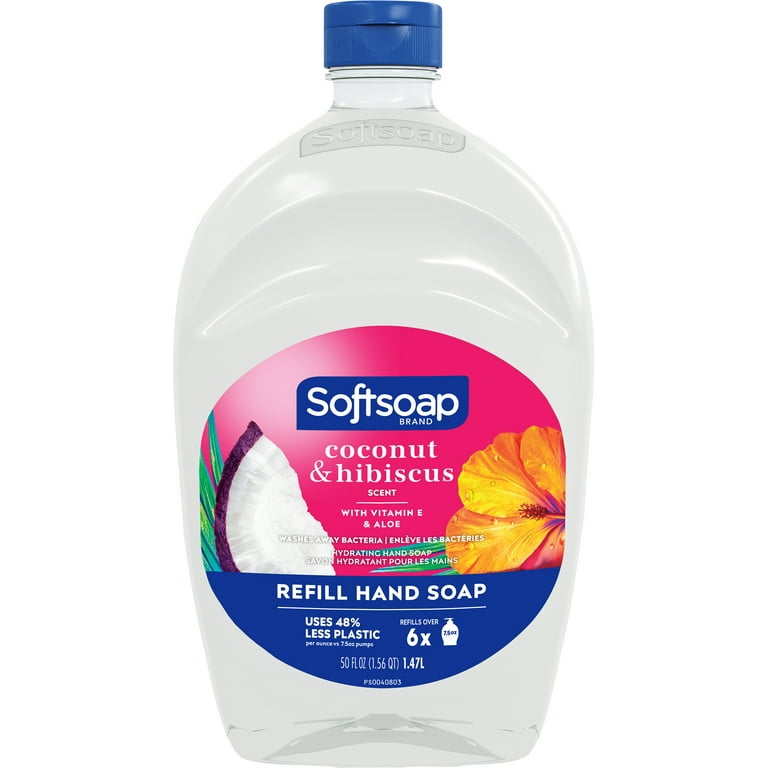 Liquid Hand Soap Refills, Coconut and Hibiscus, 50 oz Bottle Liquid Hand Soap Refills, Coconut and Hibiscus, 50 oz Bottle