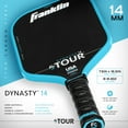 thumbnail image 2 of Franklin Sports Pro Pickleball Paddles - FS Tour Series Carbon Fiber Pickleball Paddles - Official USA Pickleball (USAPA) Approved Paddles - Dynasty Pro Player Paddle - 14mm Polymer Core - Blue, 2 of 13