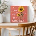 thumbnail image 2 of Framed Canvas Wall Art for Living Room You Are My Sunshine Wall Decor, Bee Heart Floral Pink Aesthetic Paintings for Bedroom Office Kitchen Bathroom, Ready to Hang Artwork Wall Pictures 8x8 Inch, 2 of 9