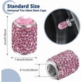 thumbnail image 4 of Bling Tire Stem Valve Caps, Crystal Tire Caps Shinny Rhinestone Universal Car Dustproof Tire Valve Caps for Car SUV Motorcycle Bicycle Truck (Pink), 4 of 4