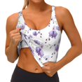 thumbnail image 3 of Pofeuu Orchids Flowers Print Sports Bra for Women Sexy Vest Yoga Running Gym Fitness Crop Bras Tops-Medium, 3 of 8